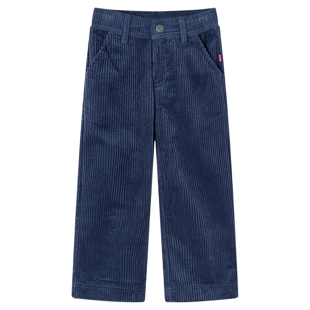 Pantaloni da Bambino in Velluto a Coste Blu Marino 92cod mxl 84052