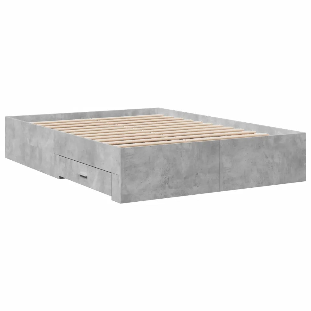 Giroletto Cassetti Grigio Cemento 140x190 cm Legno Multistrato 3280401