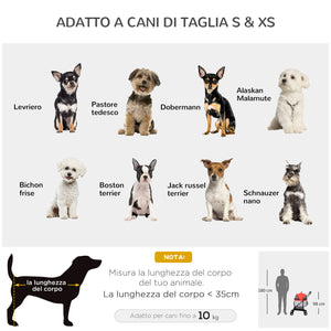 Passeggino per Cani Pieghevole 82x49,5x98 cm con Tettuccio Rosso