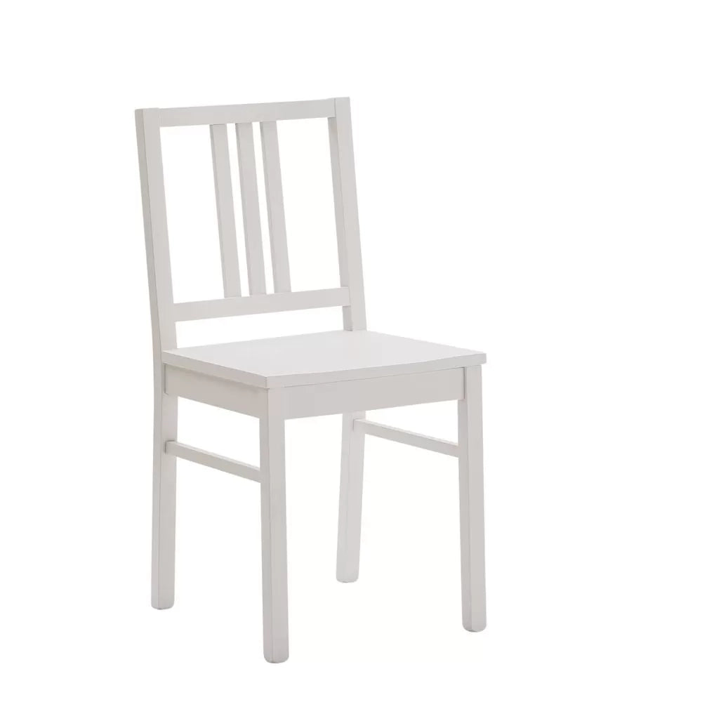Set 2 sedie legno shabby bianco seduta legno l.43 h.87 p.48 - Mobili 2G