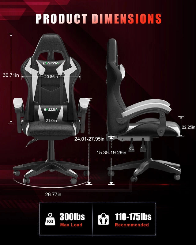 Sedia da gaming,  Sedia da gaming professionale con tecnologia LED RGB integrata, con poggiatesta, supporto lombare e braccioli