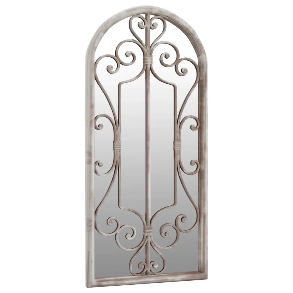 Specchio da Giardino Sabbia 100x45 cm in Ferro per Uso Esterno 318373
