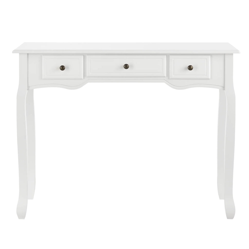 Consolle/credenza per ingresso o soggiorno con 3 cassetti MDF 100 cm bianco 03_0004177
