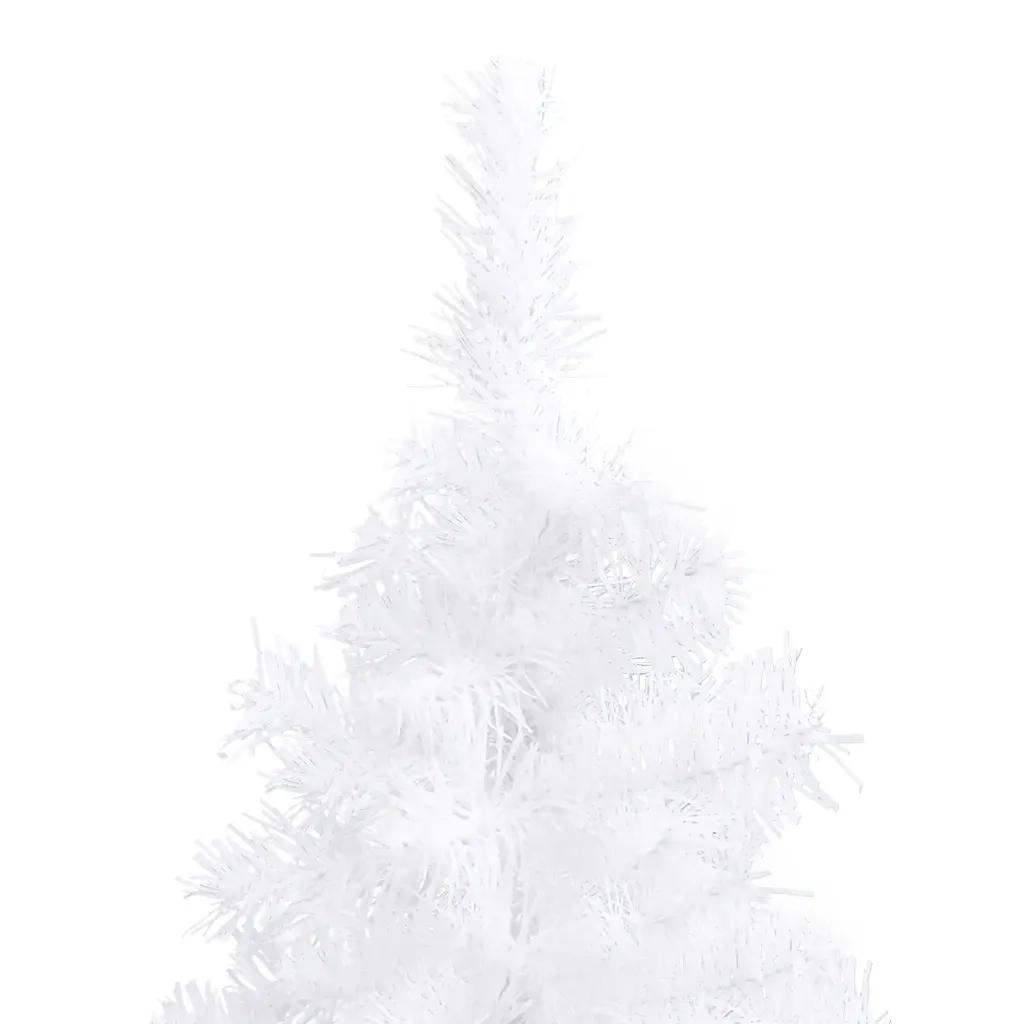 Albero di Natale Artificiale-Albero Natalizio ad Angolo Bianco 240 cm PVC