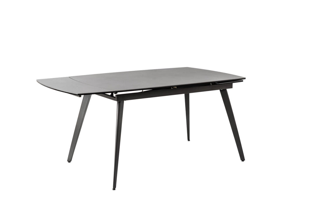 Tavolo allungabile con top in ceramica grigio antracite 140/170/200x90x76h cm