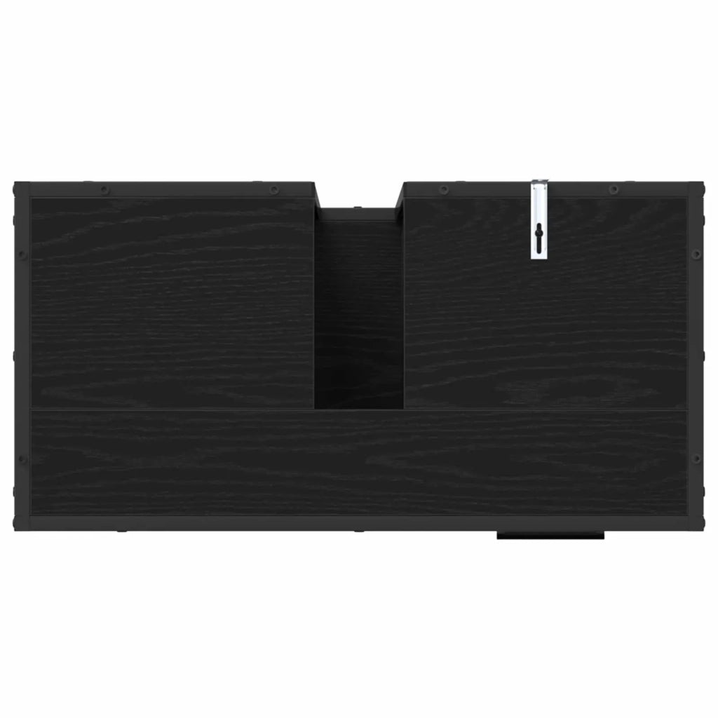 Set di mobili per il bagno 2 pcs Rovere nero Legno multistrato 3402322