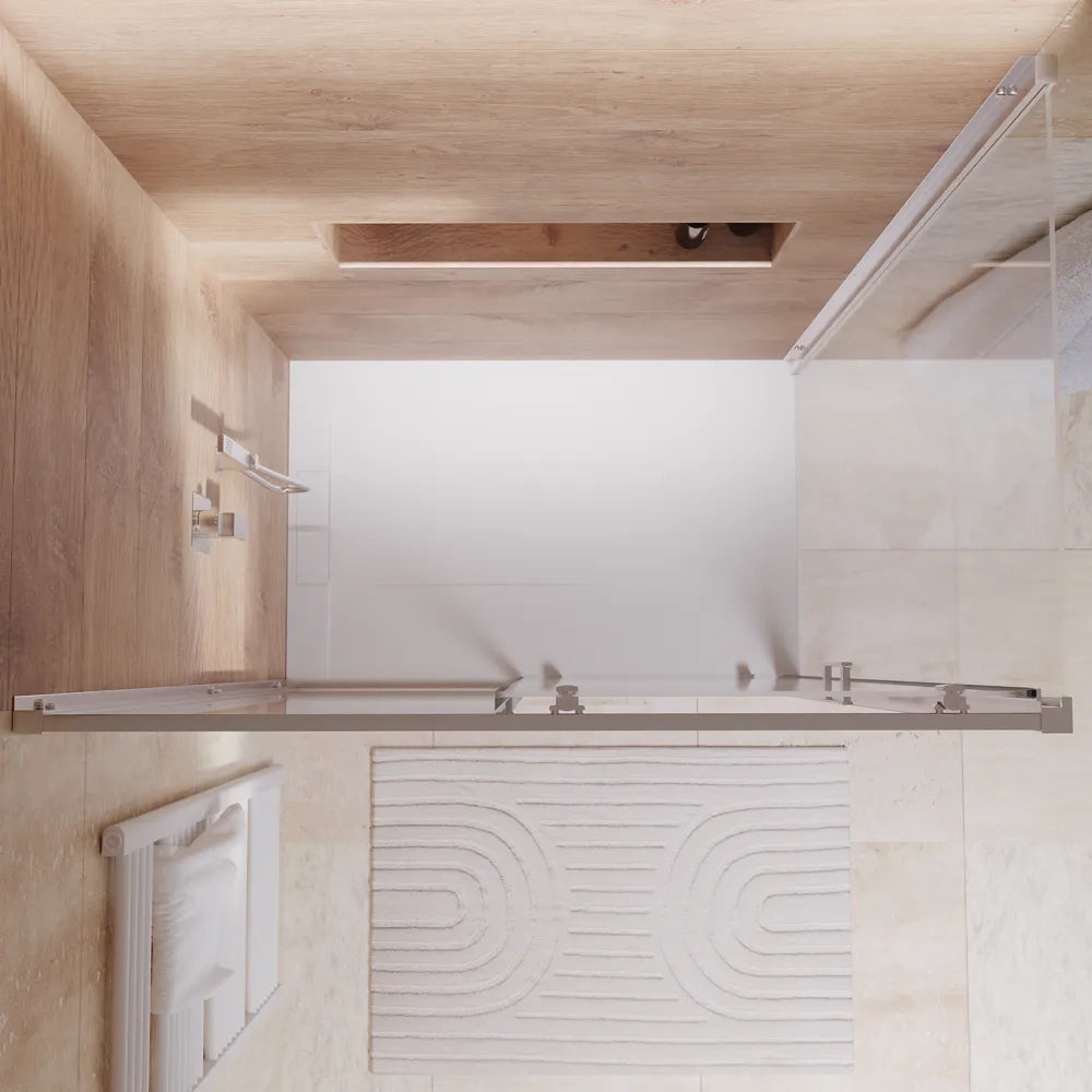 Box doccia cromato 105x90cm vetro 6mm trasparente apertura scorrevole h180cm | Sicily
