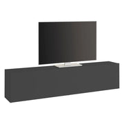 Christian, Mobile Porta tv Apertura a Ribalta Made in Italy, 30x180x40h cm Nero Antracite