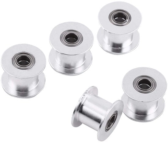 Accessorio per 3D stampante - 10 mm di diametro - 5 pezzi - Lega di alluminio - Piastra piano senza denti - Buitendiameter 18 mm - Meccanismo di trasmissione