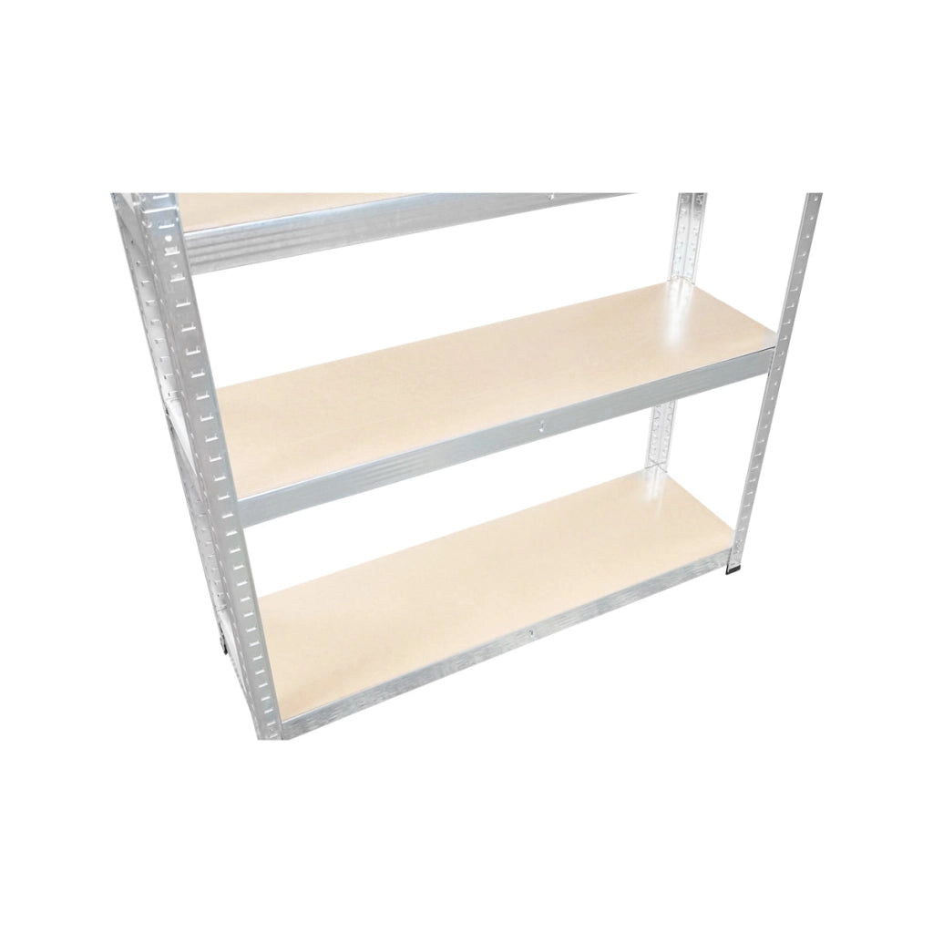 Scaffale in metallo con 5 ripiani in MDF, 180x100x35 cm, 250 kg/ripiano, montaggio senza viti, zincato