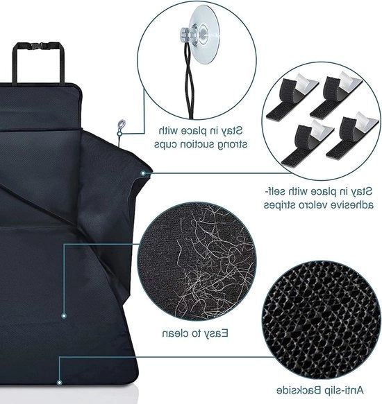 Copriporta per Auto - Sliplaminazione del Vettura - Copertura Fissa con Protezione Lato - Dimensioni 185x105x36 Cm - Incluso Sacchetto Portaoggetti e Set di Spazzole per Copriporta Kofferbak 2.0
