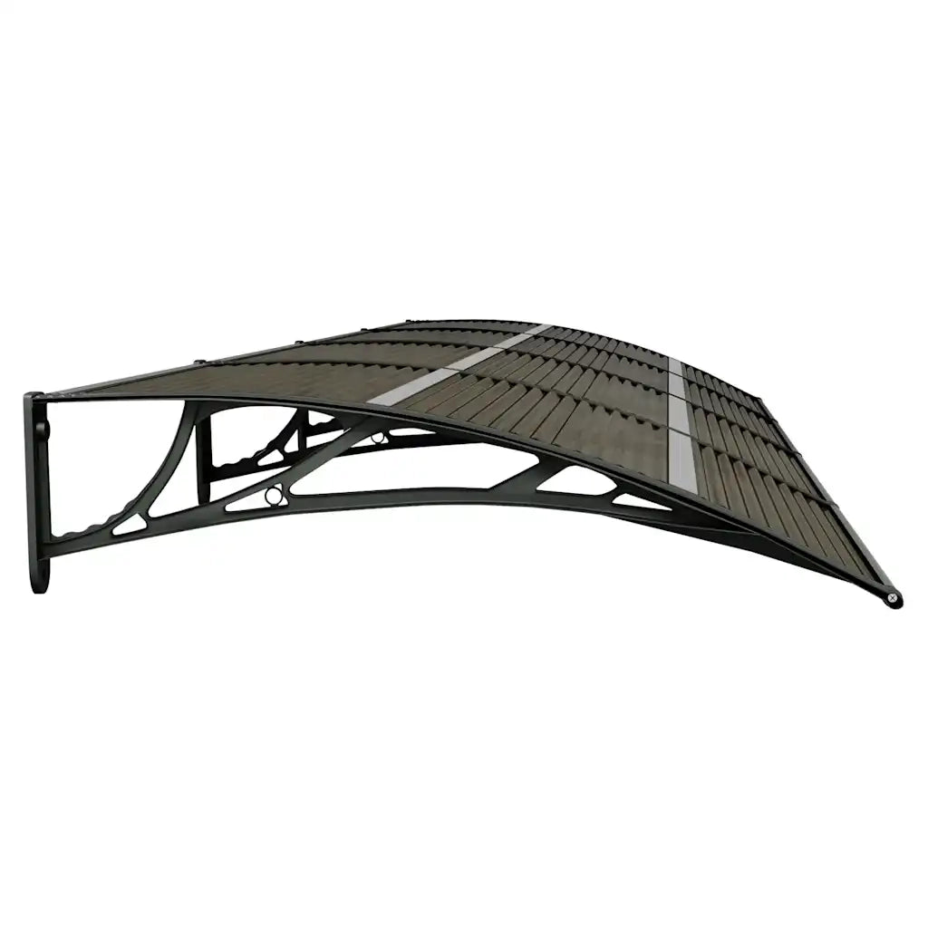 Pensilina per porta nera 350x100 cm in policarbonato 153596