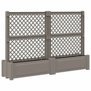 Grande vaso con trellis 2 pz Grigio 200 x 43 x 133,5 cm PP CFW4152977