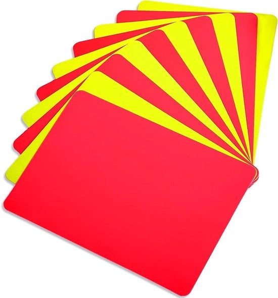 Carte di Piazzola di Calcio - 10 pezzi di Carte Rosse e Gialle per Sport, Carte di Avvertimento incluse