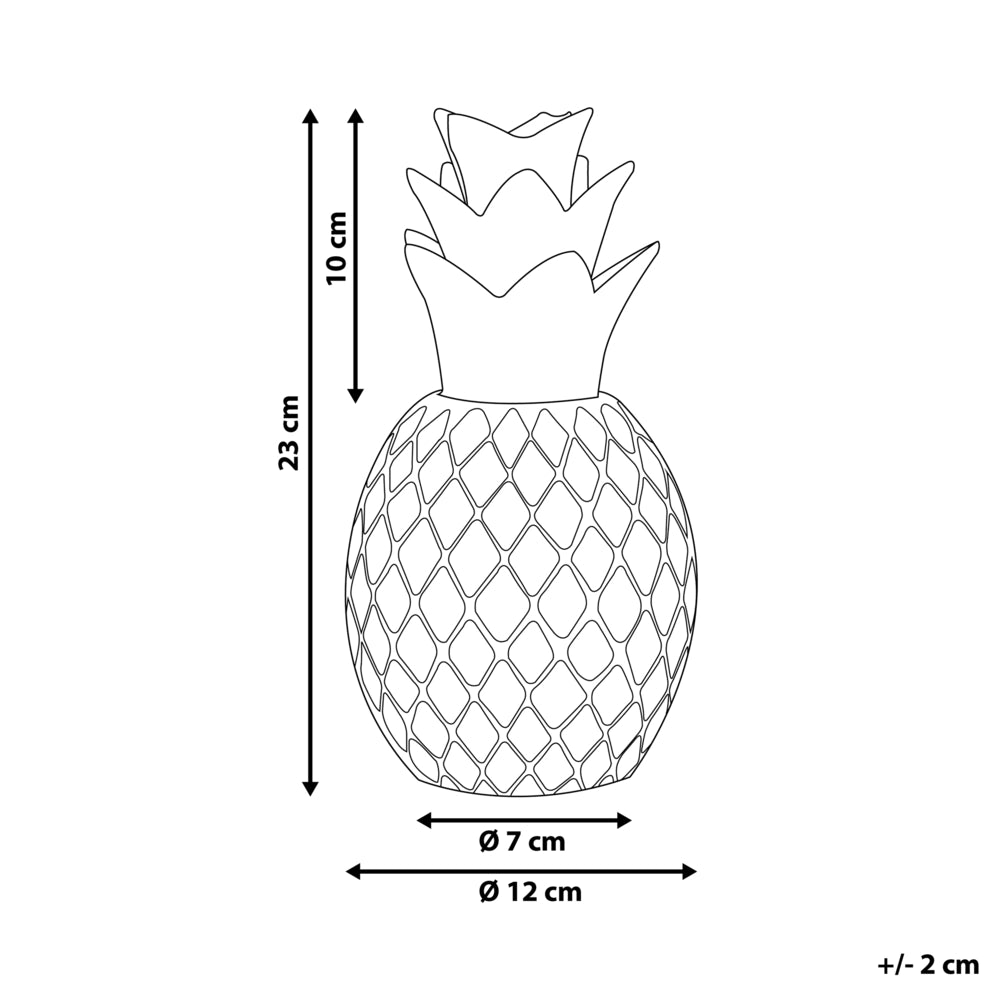 Statuetta decorativa Ornamento di statuetta di ananas in ceramica dorata Accessori decorativi in stile glamour