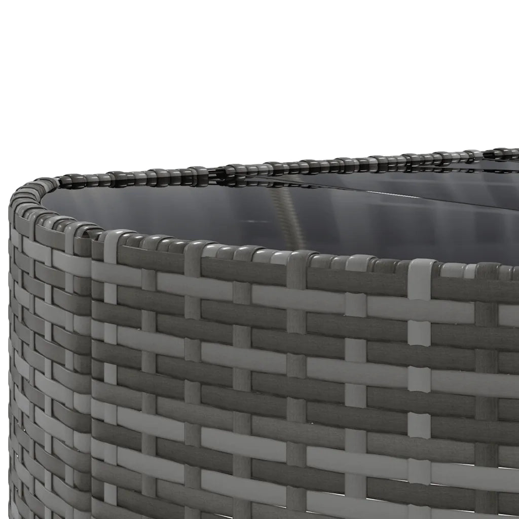 Set Divano da Giardino 10 pz con Cuscini Grigio in Polyrattan