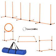 Set Agility per Addestramento Cani con Slalom Ostacoli Ajustables ¨C zephmum ¨C Grigio