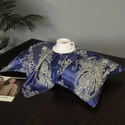 2 cuscini a slitta in jacquard stile europeo per casa estiva 48x74 cm cuscino per letto blu
