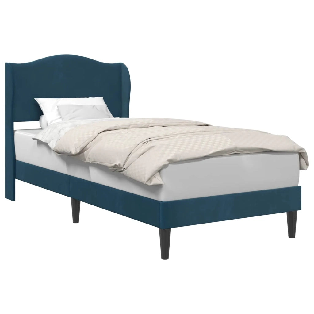 Struttura del letto con testiera Blu 80 x 200 cm Velluto 42027886
