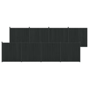 Pannello di Recinzione 8 pcs WPC e Alluminio Nero