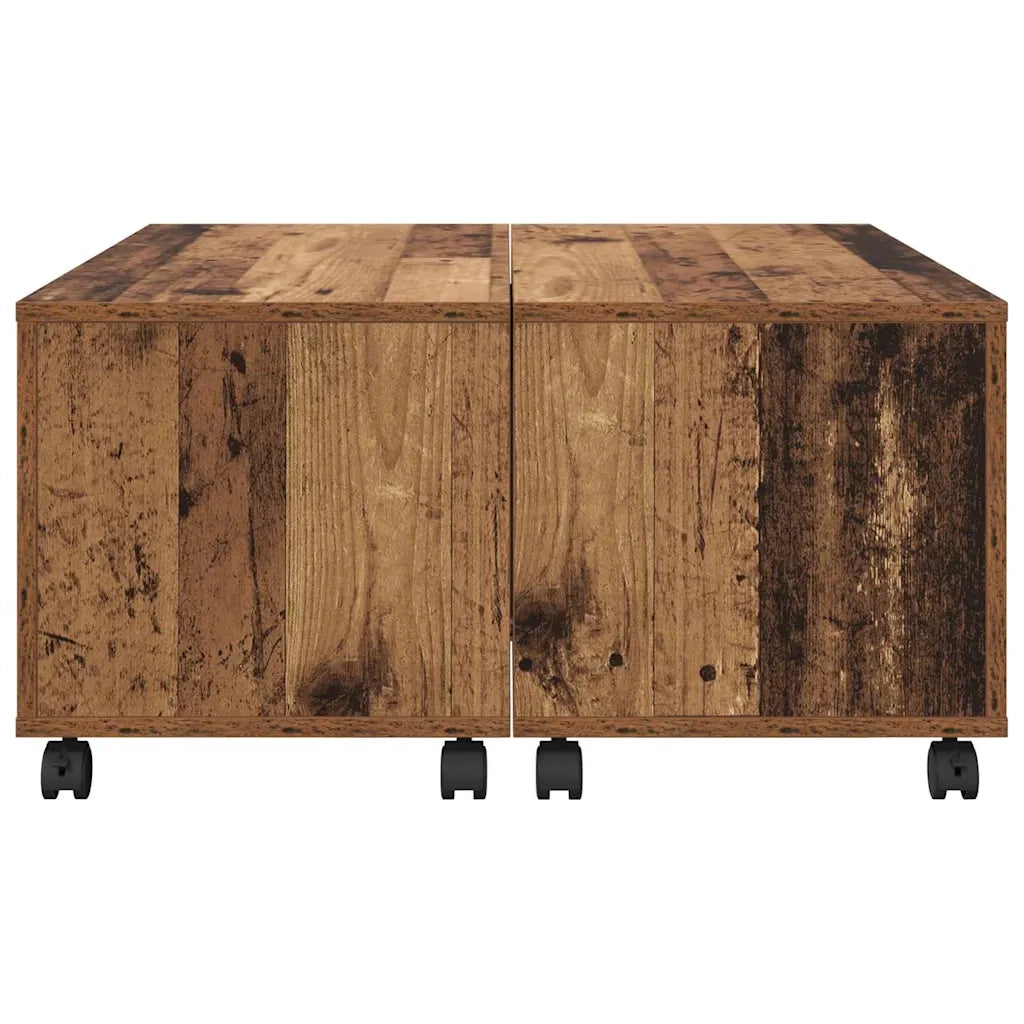 Tavolino da salotto con cassetto Legno vecchio 75 x 75 x 38 cm 875480