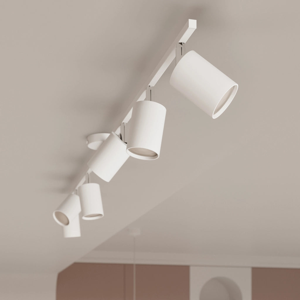 Lampada moderna in acciaio bianco GU10 a 4 luci LEMMI Bittersweet Shimmer