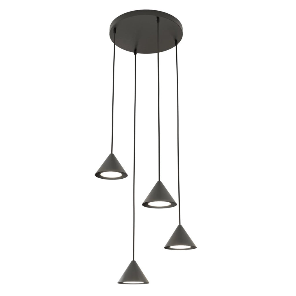 Lampada a sospensione ELIT in acciaio nero opaco