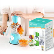 Trade Shop - Grattugia A Tamburo Manuale Per Cucina Casa Da Tavolo Tritatutto Affetta Tx-9722 -