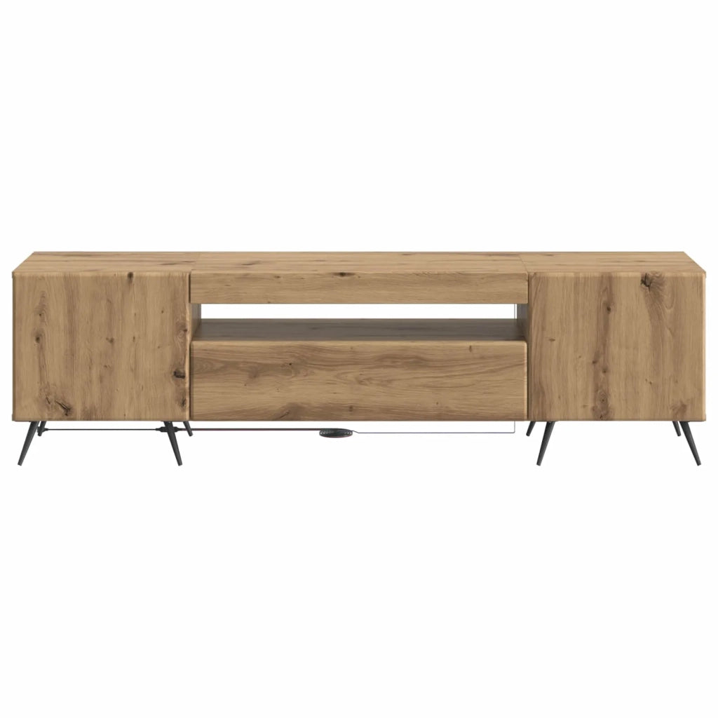 Mobile TV LED Rovere Artigianale Legno ingegnerizzato 897574