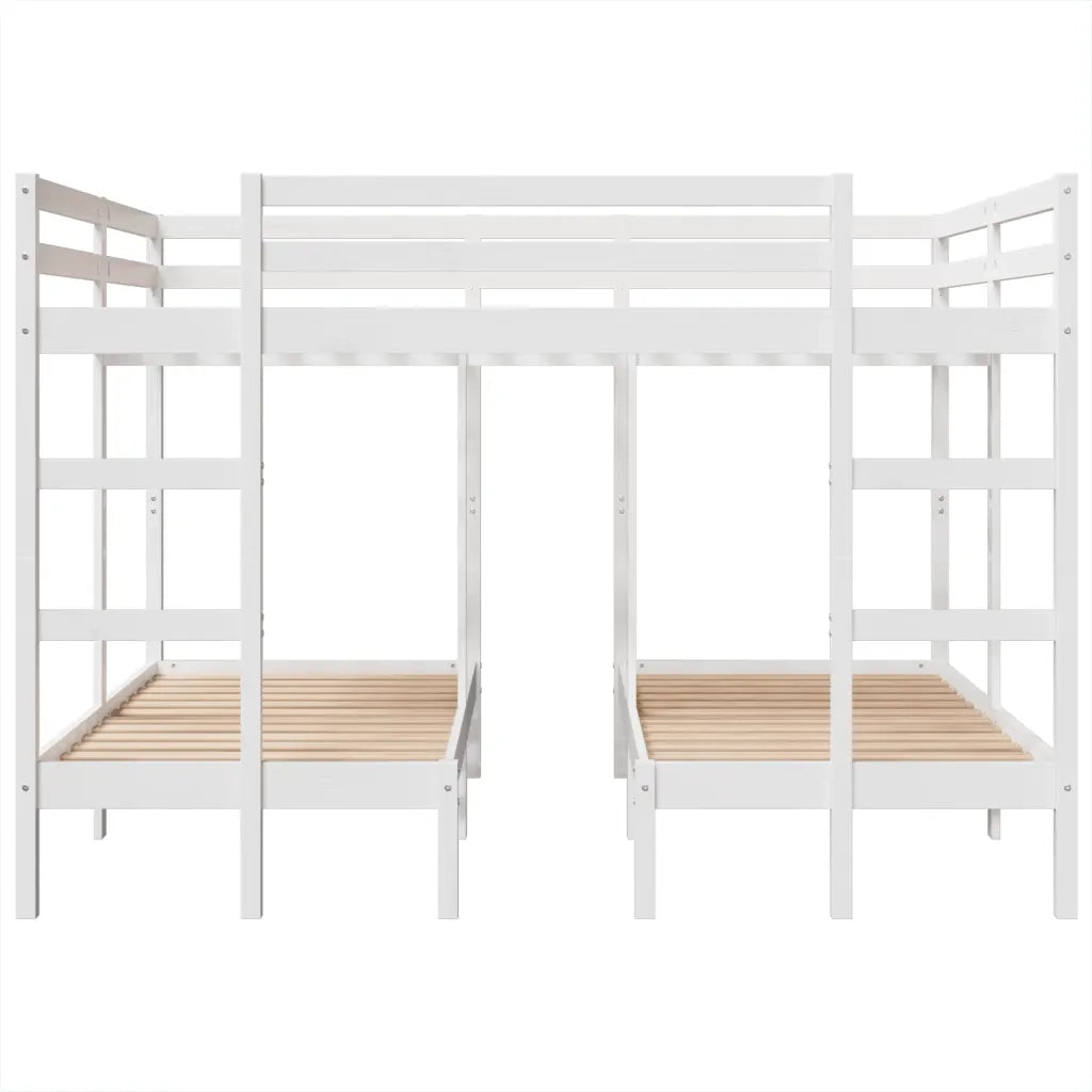Giroletto Castello Triplo Bianco 160x200/80x160cm Massello Pino