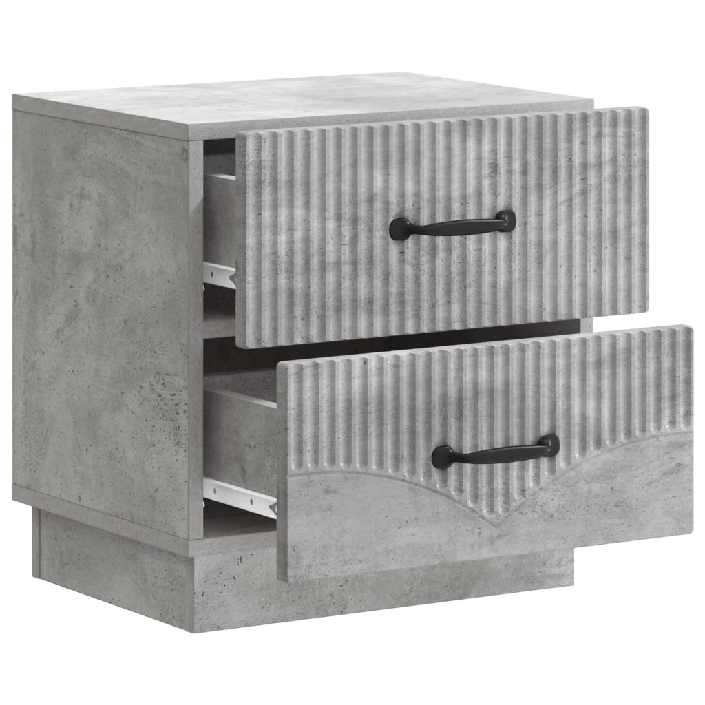 Armadio da Notte 2 pcs Grigio Cemento 43 x 34,5 x 44,5 cm 895222