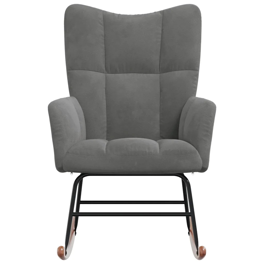 Sedia da Pranzo Grigio Scuro in Velluto 328140
