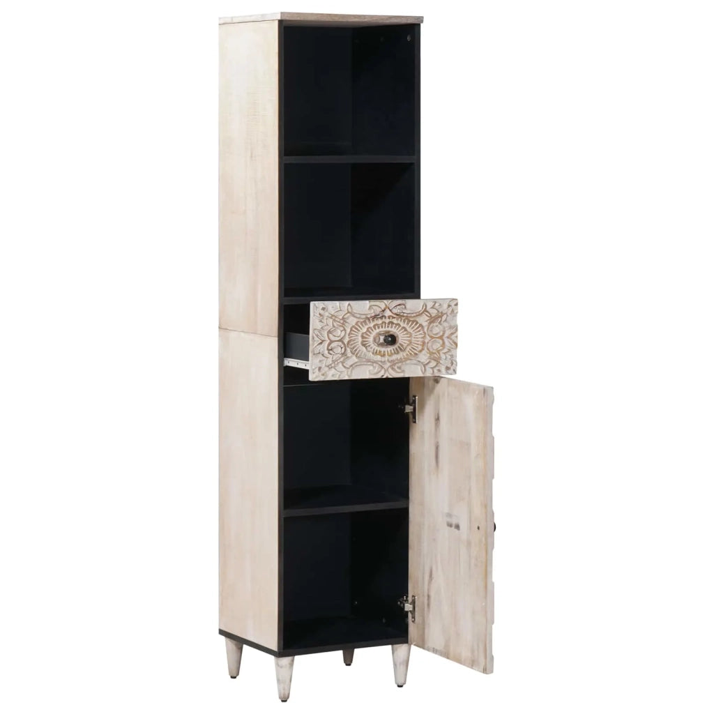 Mobile da Bagno con cassetto Bianco 38 x 33,5 x 160 cm