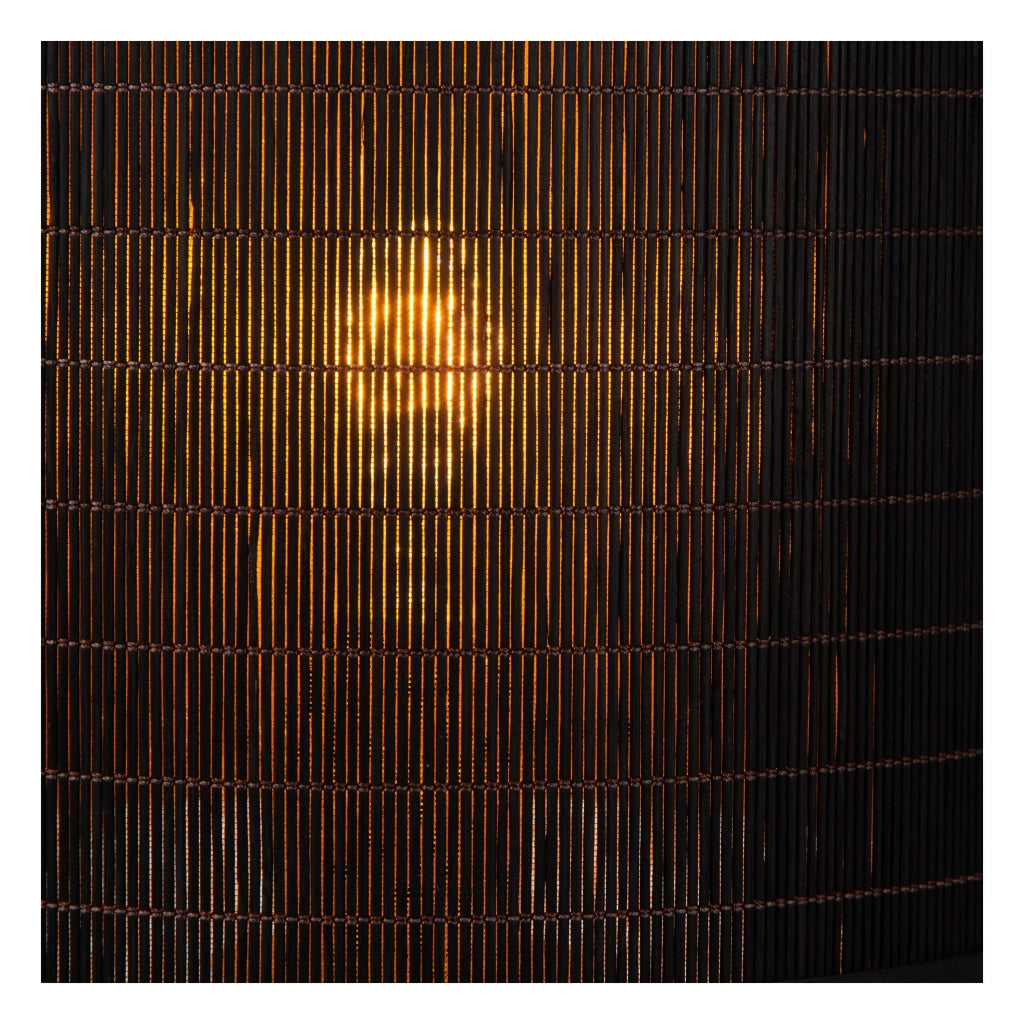 Lampada da tavolo nera paralume rattan E27 Tagalog Lucide