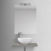 Lavamani da appoggio a bacinella 40 cm in ceramica bianco lucido