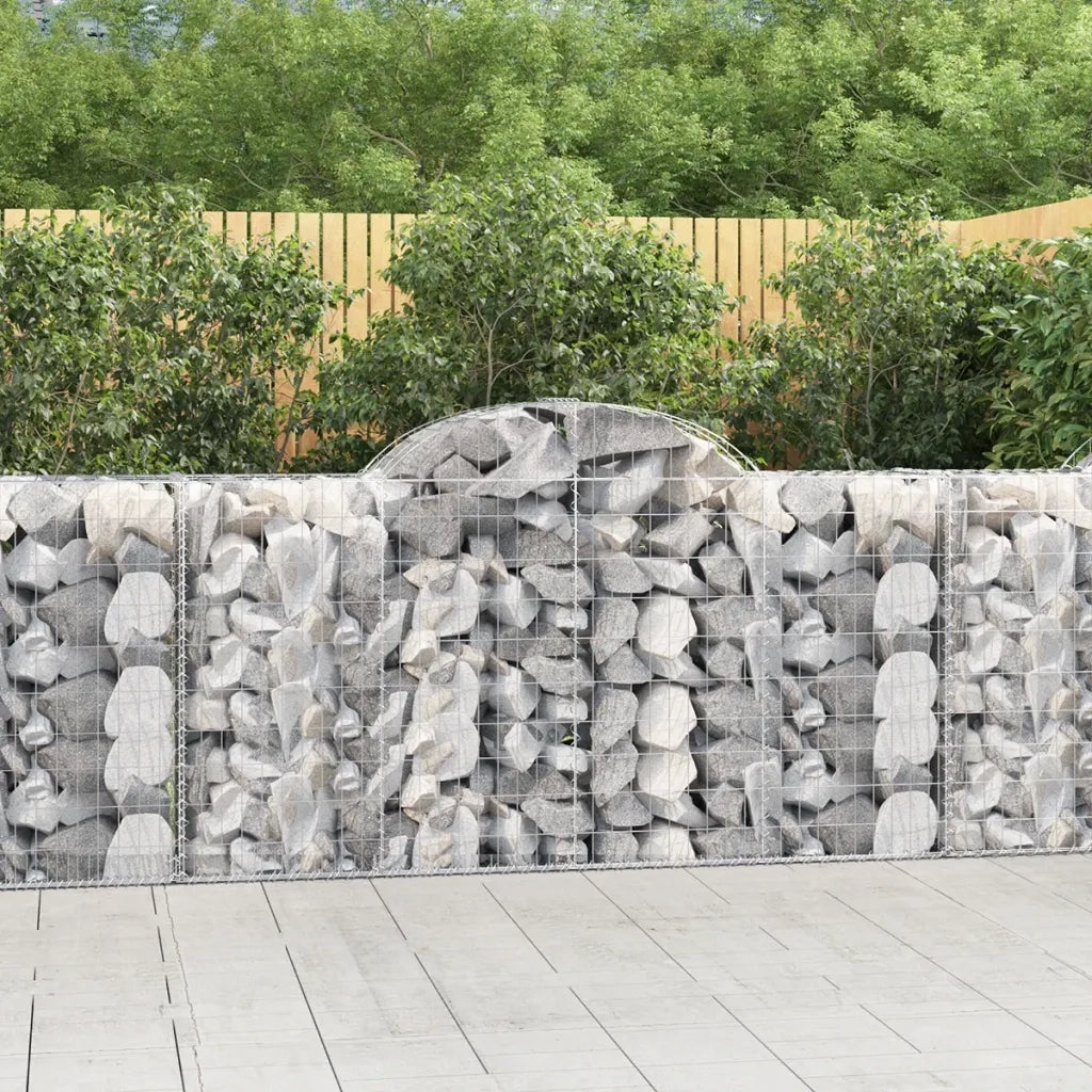 Cesto Gabbione ad Arco 200x50x100/120 cm Ferro Zincato 153495