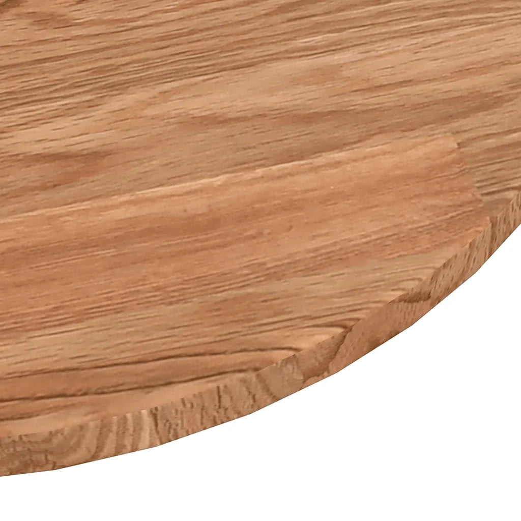 Piano Tavolo Rotondo Marrone Chiaro Ø50x1,5 cm Rovere Trattato 342960