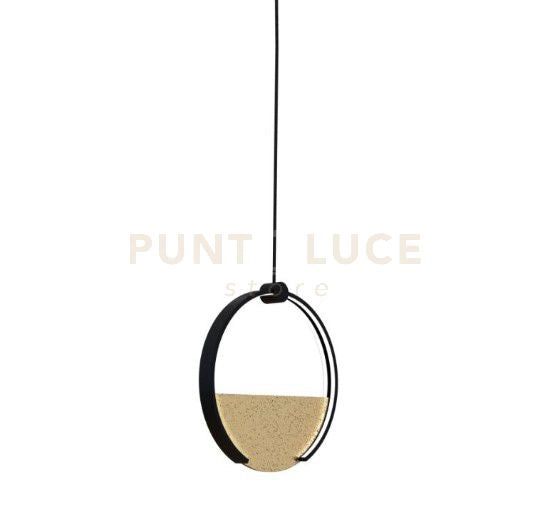 TOY-CO A Sospensione senza base in metallo nero e diffusore ambra led 30W dimmerabile SDD 2800 - 5000k