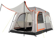 Tenda da Campeggio con Divisorio, Tenda a Doppio Strato con Telo Antipioggia, Telo in PE, Finestre a Rete, Impermeabile e Antivento, con Borsa