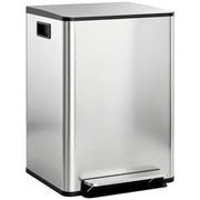 Bidone 2 Compartimenti 60L con Pedale ¨C Zephmum ¨C Acciaio Inossidabile 43x35x75cm