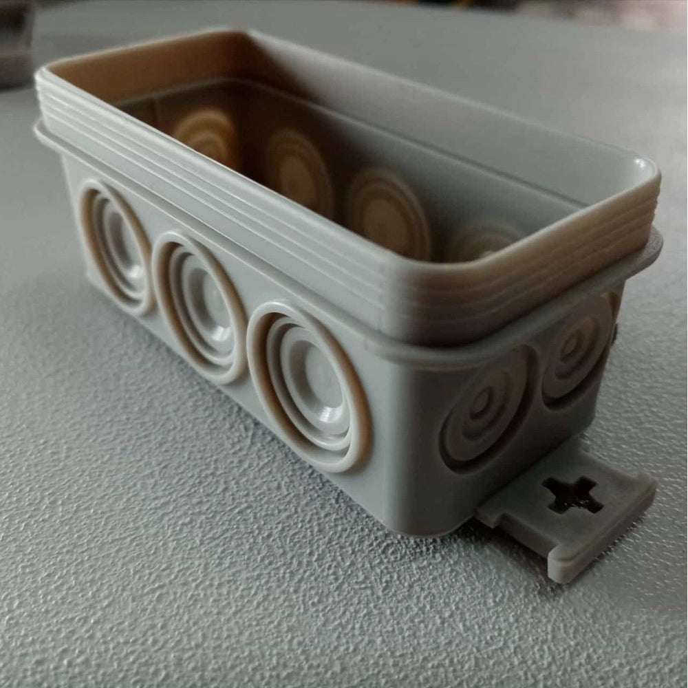 Cassetta derivazione l 90 x h 43 x p 39mm ip55 preforata minibox rettangolare
