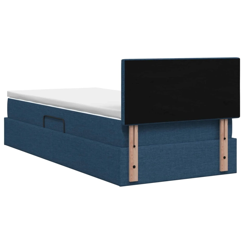 Letto con contenitore e materasso Blu 90 x 200 cm Velluto 3458600