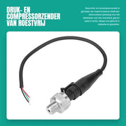 Sensore di Pressione in Acciaio Inossidabile - Analogo - Protezione da Sforzo di Overspessaggio - Serbatoi di Olio/Gas/Diesel - Precisione 1% FS - Flessibile G1/4" - Transmittitore di Pressione