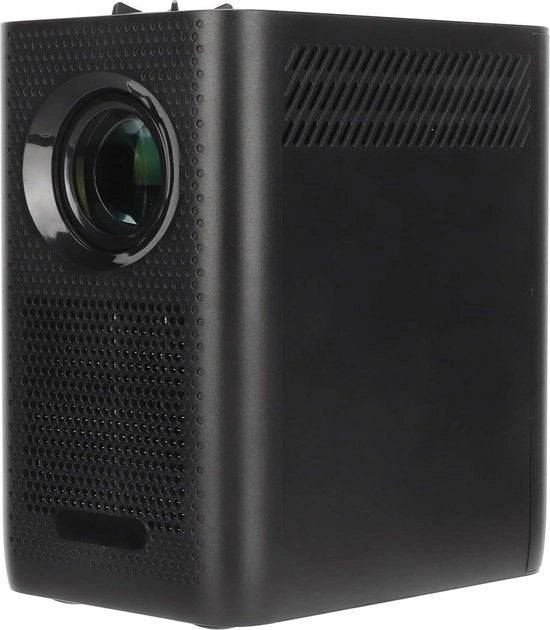 Proiettore portatile 4K 720P WiFi Full HD - Regolazione manuale del focus - Correzione della distorsione - Doppie porte - Compatibile con uso in casa e all'aperto - Adattatore per alimentazione EU.