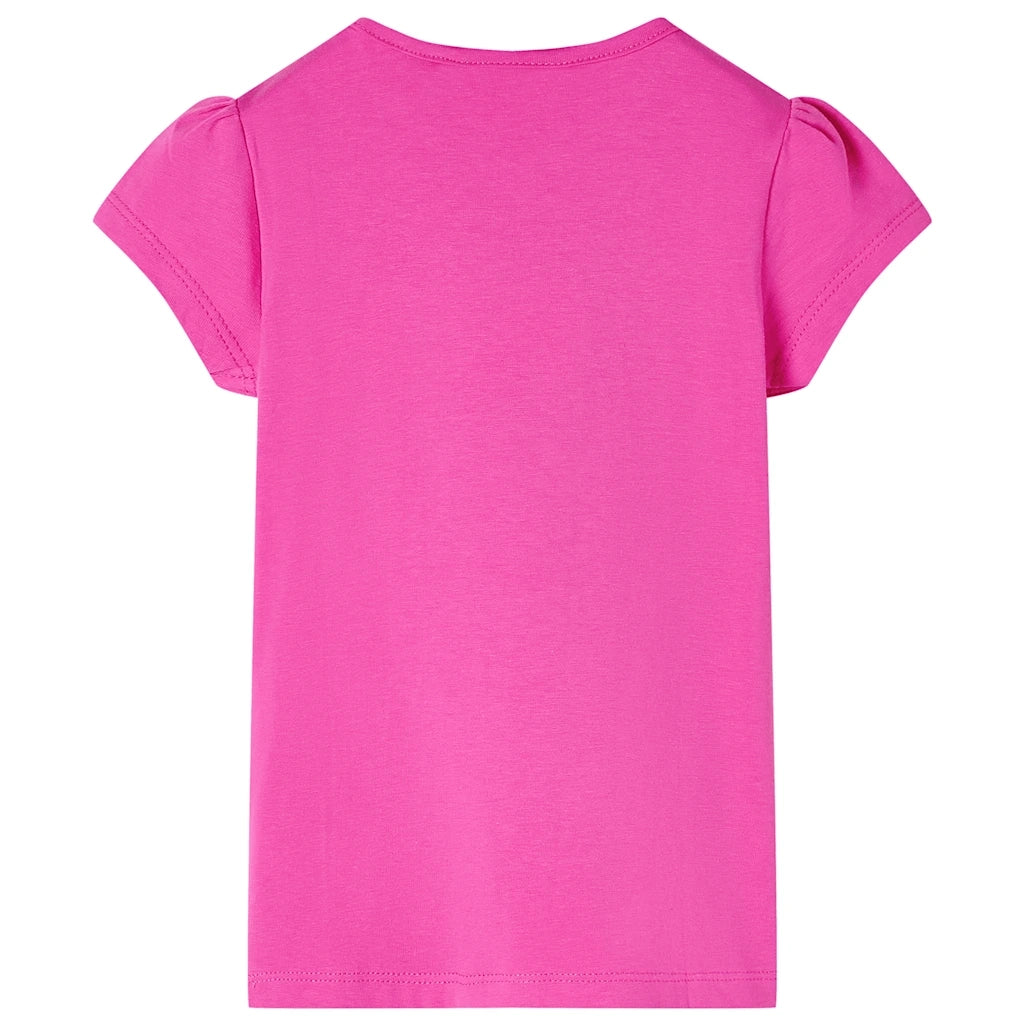 Maglietta da Bambina Maniche Aletta Rosa Scuro 104 10840