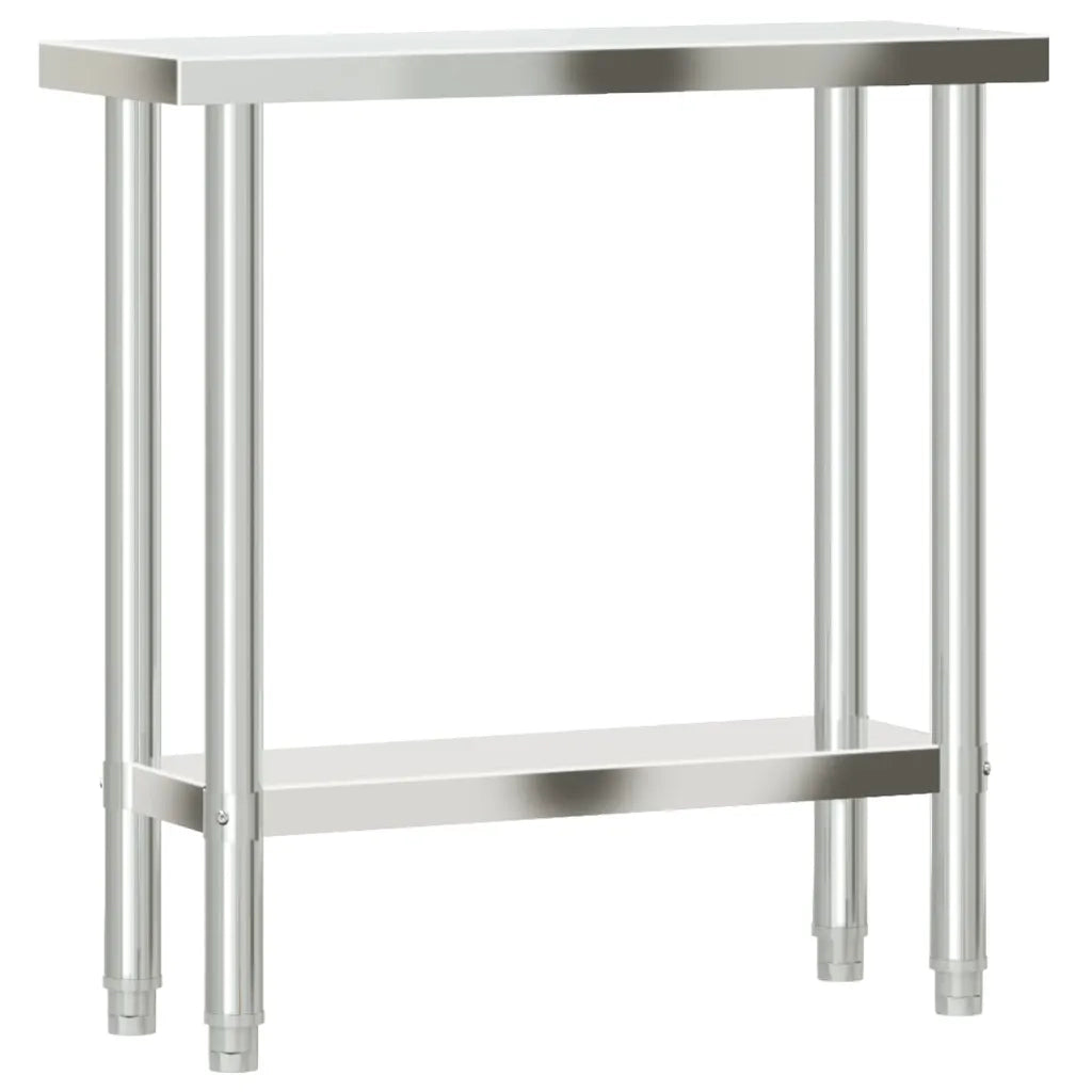 Tavolo da Lavoro da Cucina-Piano di Lavoro Cucina 82,5x30x85cm in Acciaio Inossidabile