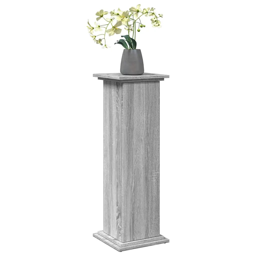 vidaXL Espositore con Portaoggetti Grigio Sonoma 31x30x90cm Truciolato