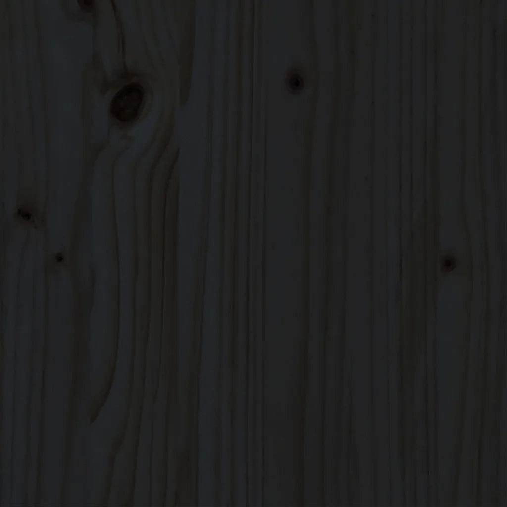 Giroletto Nero in Legno Massello di Pino 200x200 cm 3104502