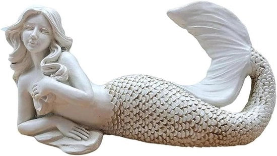 Statua di sirena, decorazione per giardino, fontana, vasca, tavolo angolare, libro, 17x6x9cm