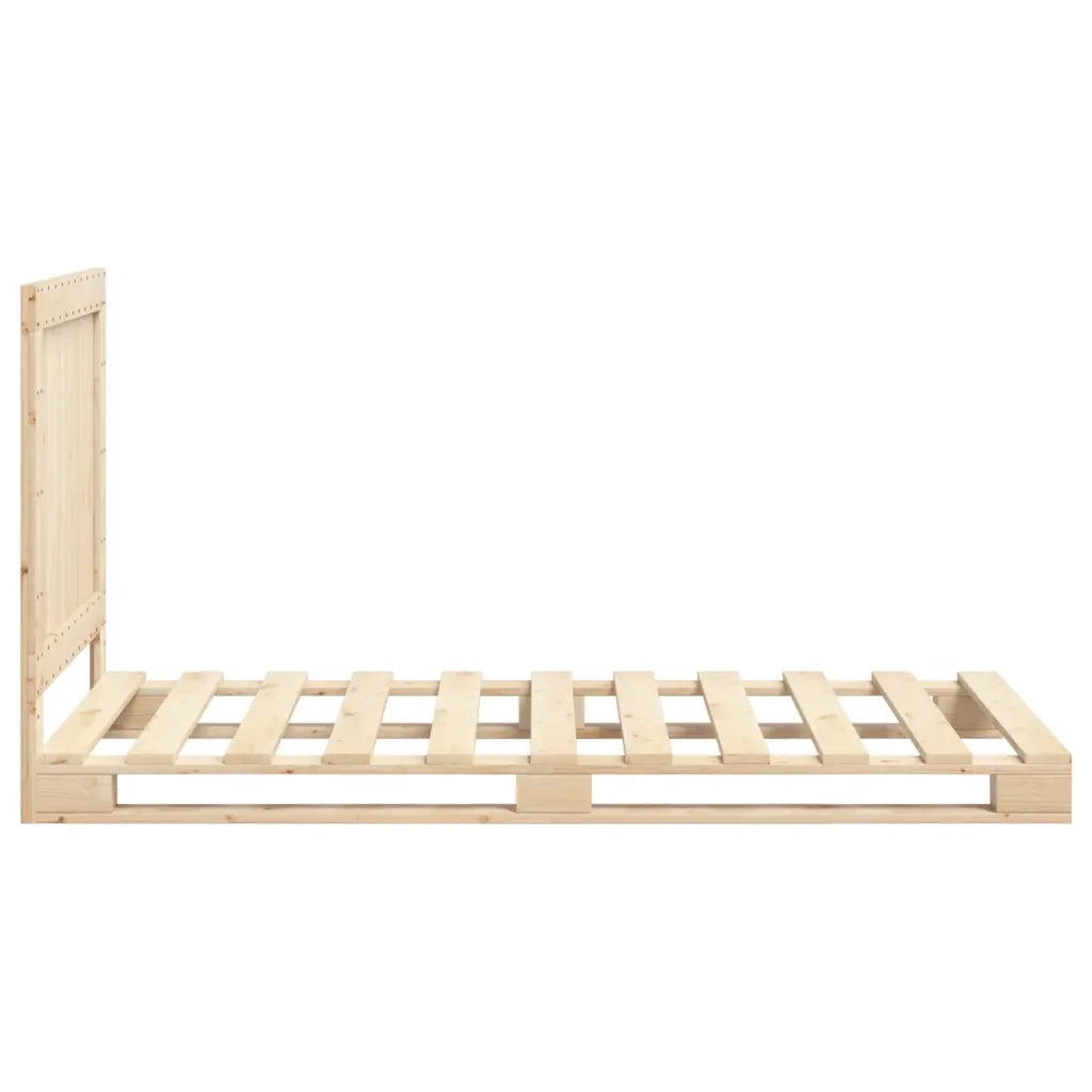 Giroletto con Testiera-Struttura Letto con testiera 100x200 cm Legno Massello di Pino 633289